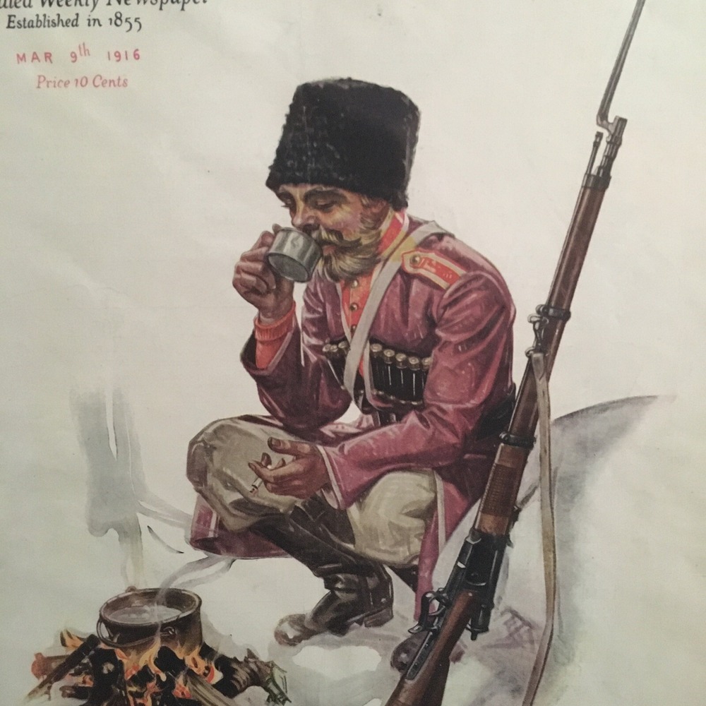 Leslie's Illustrated Weekly Newspaper March 9th 1916 Cover Only Afternoon Tea - Picture 2 of 8